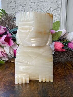 Large Banded Onyx Mayan Carving